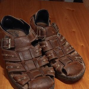 Journey's Men's Brown Leather Sandals size 9